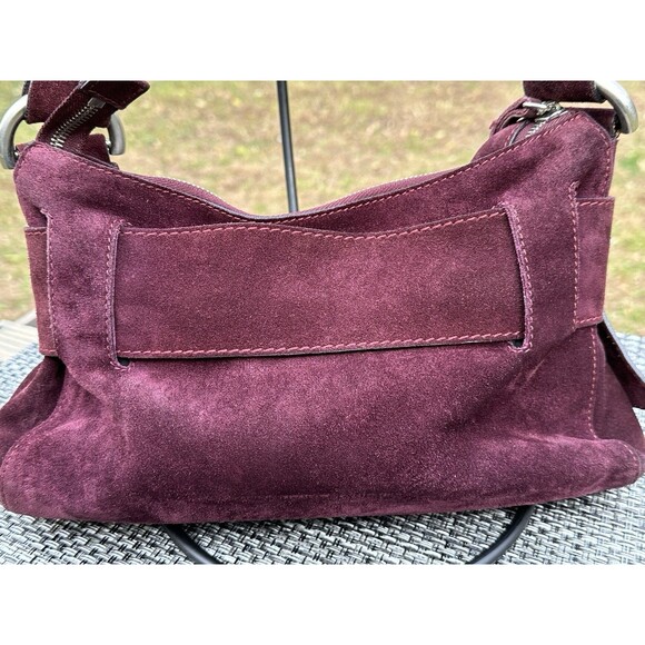 Vintage Andrea Mabiani Italian Suede Shoulder Bag – Bordeaux Wine  Made in Italy - Picture 3 of 16